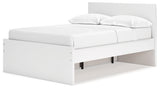 Onita Full Panel Platform Bed with 1 Side Storage