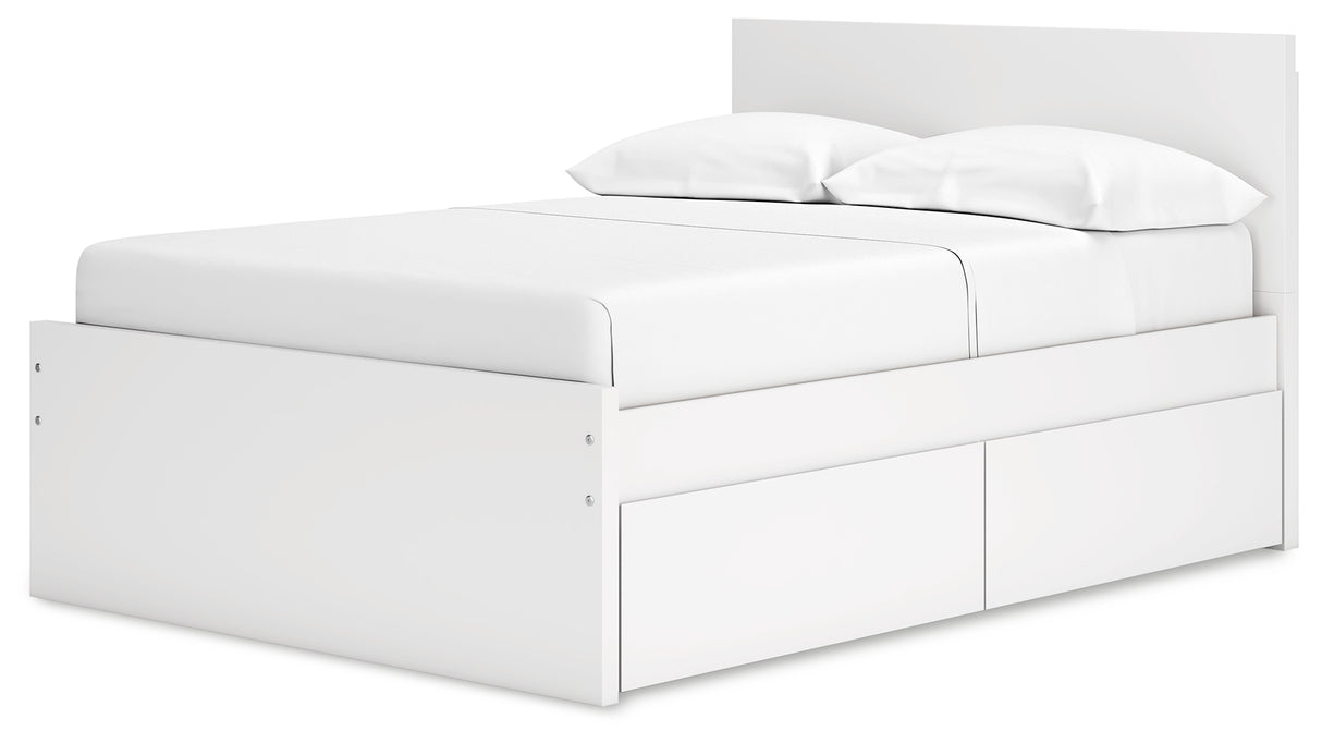 Onita Full Panel Platform Bed with 2 Side Storage