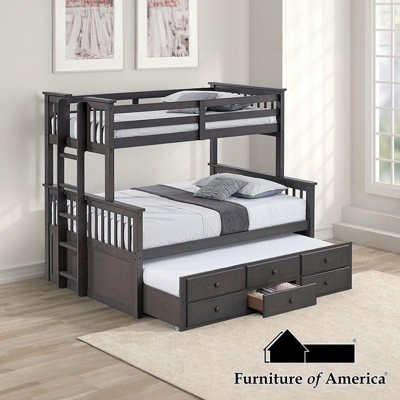 University Stain Gray Bed