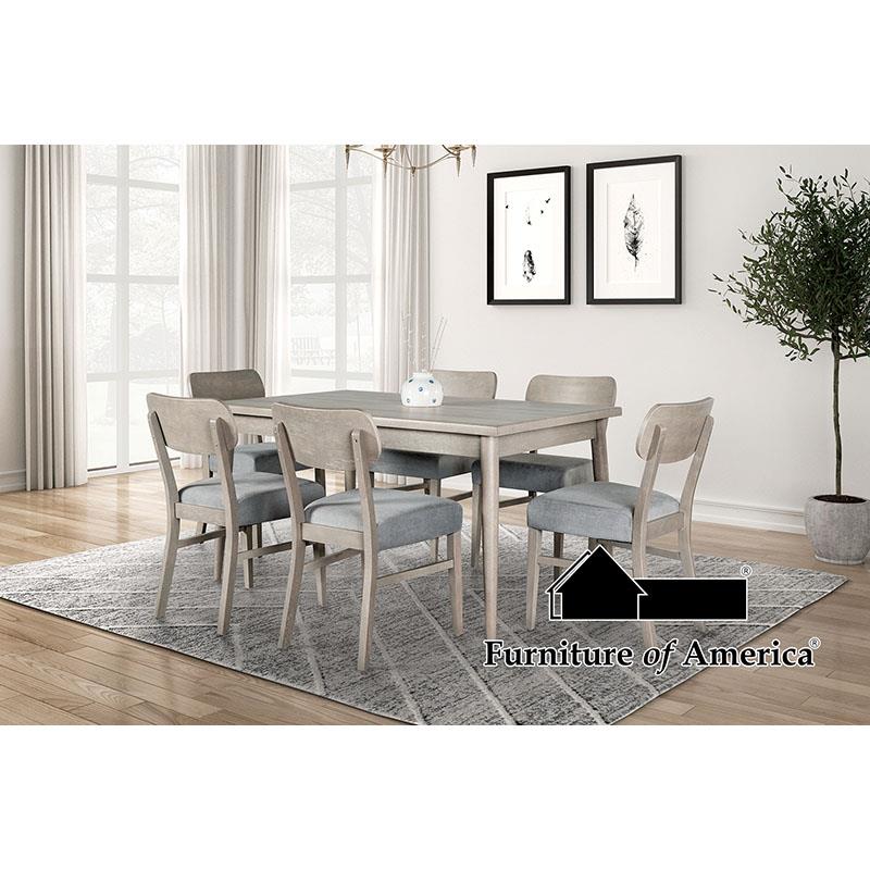 Keynes Gray Dining Set 7 Piece