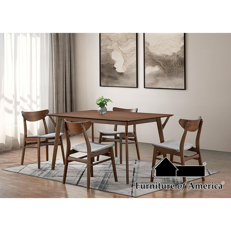 Skien Walnut Dining Set 5 Piece