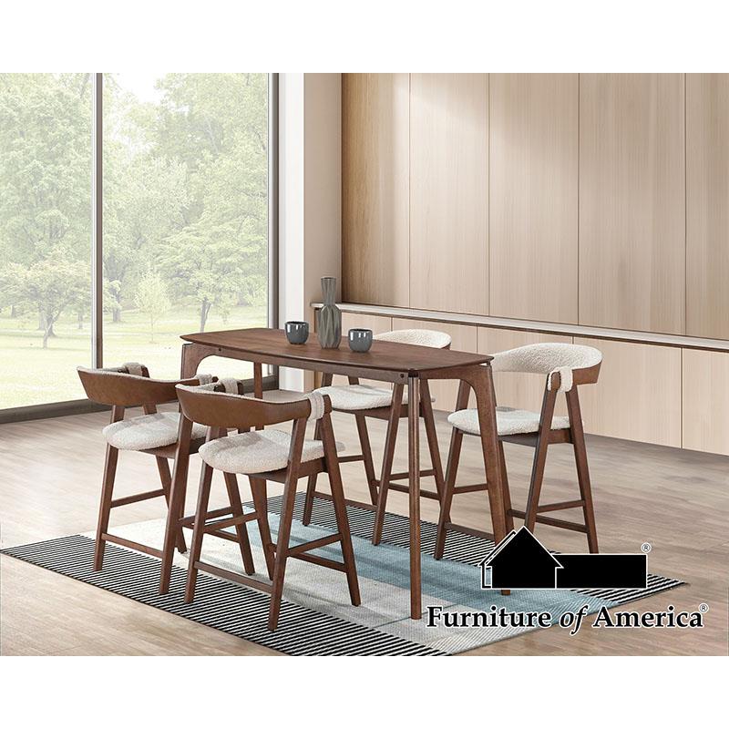 Ebikon Walnut Dining Set 5 Piece