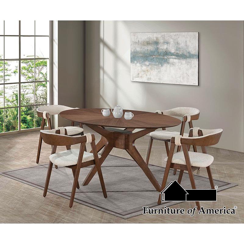 Ebikon Walnut Dining Set 5 Piece