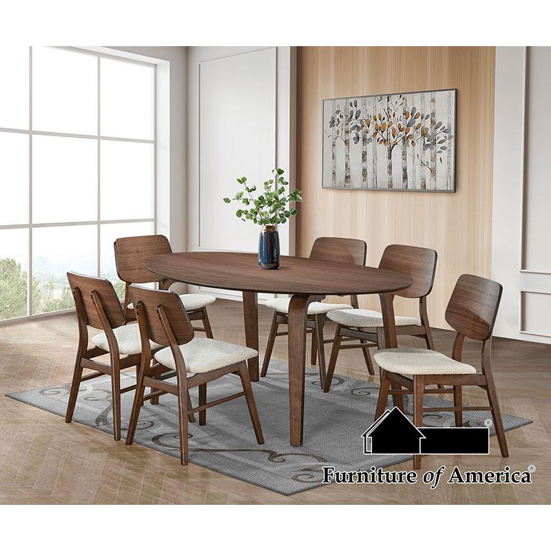 Narvik Walnut Dining Set 7 Piece