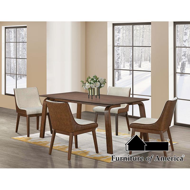 Viken Walnut Dining Set 7 Piece