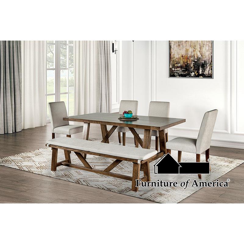 Losone Brown Dining Set 6 Piece