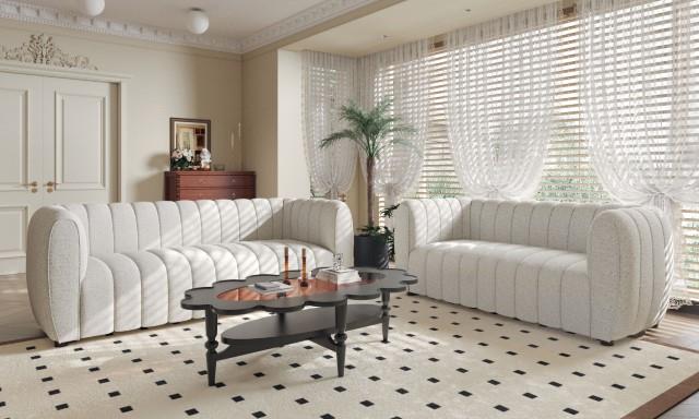 Aversa Off-White Upholstery Set