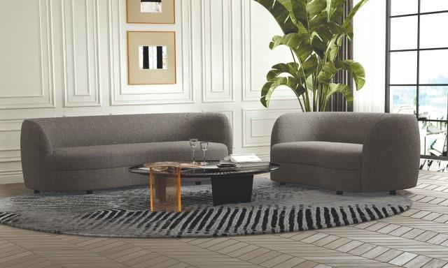 Versoix Charcoal Gray Upholstery Set