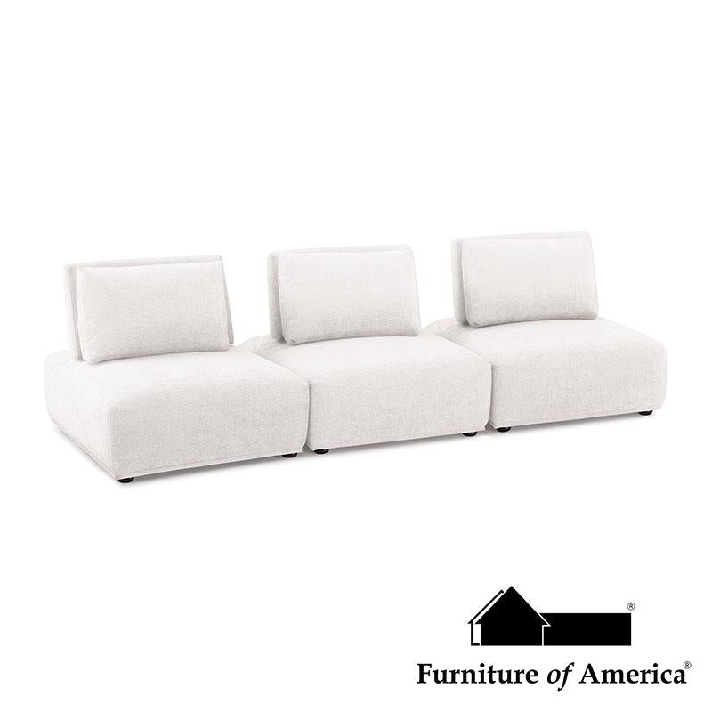 Stavanger White 3-Seater