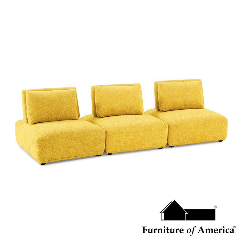 Stavanger Yellow 3-Seater