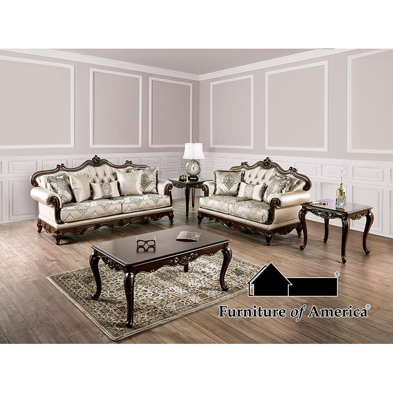 Veracruz Dark Cherry/Beige Upholstery Set 2 Piece