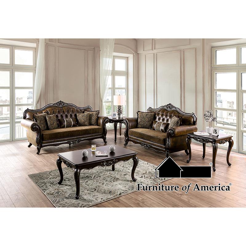 Ensenada Dark Cherry/Brown Upholstery Set 2 Piece