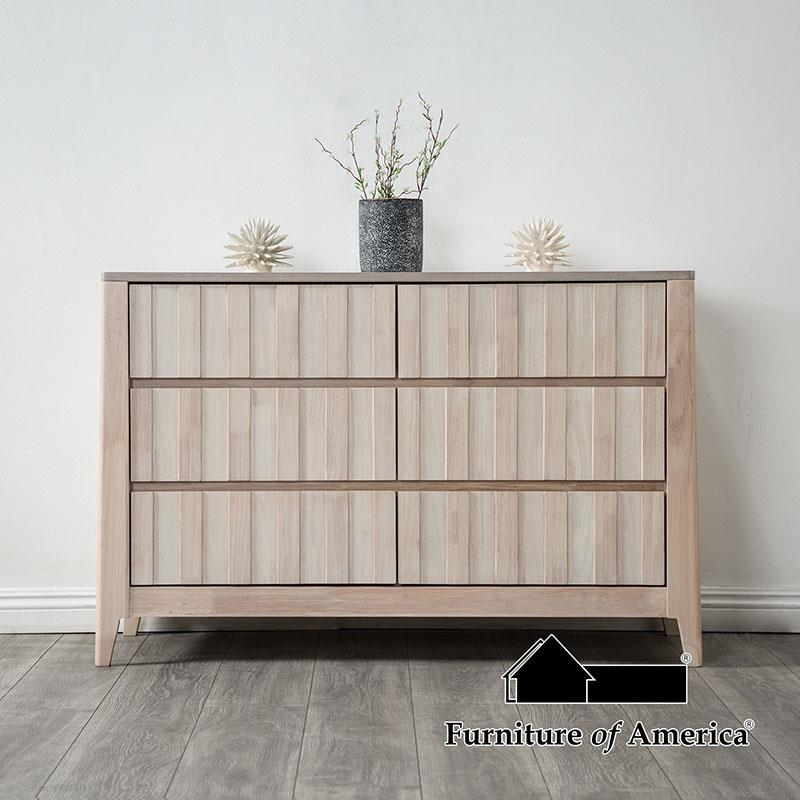 Gervais White Wash Dresser