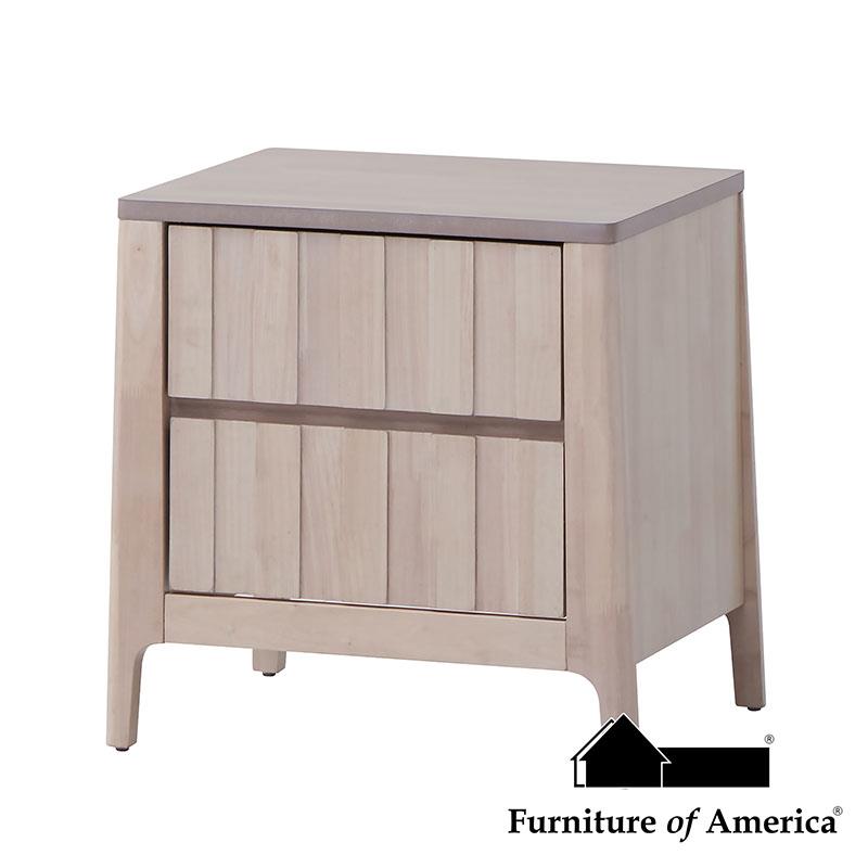 Gervais White Wash Night Stand