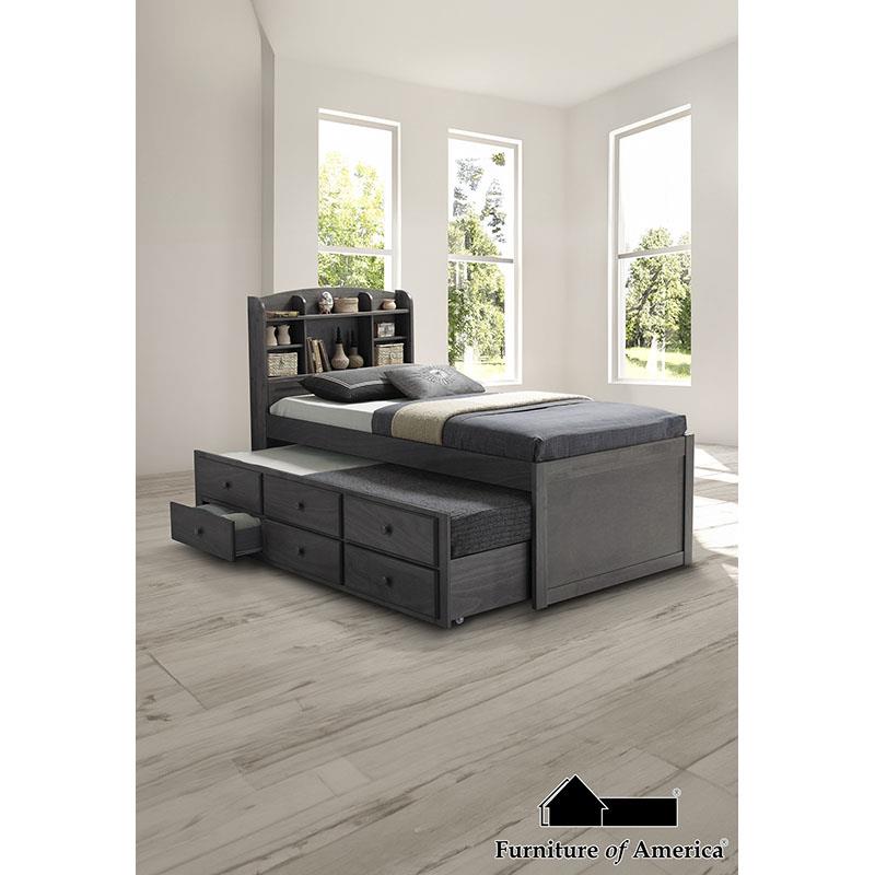 Griffin Charcoal Brown Bed