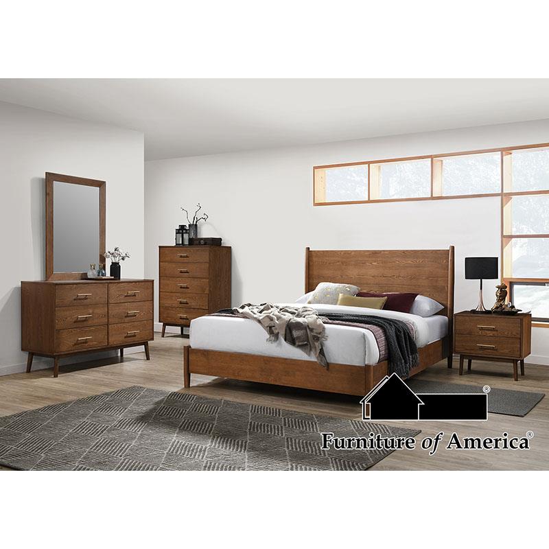 Tromso Walnut Queen Bedroom Set 4 Piece