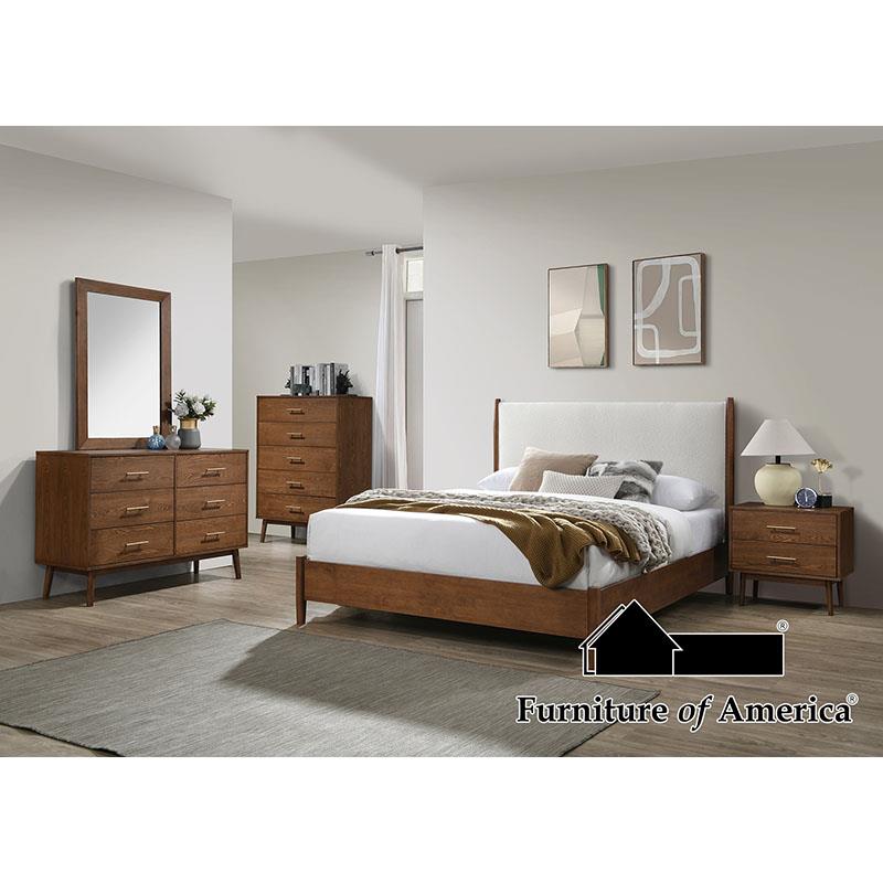 Thusis Walnut/Beige Queen Bedroom Set 5 Piece