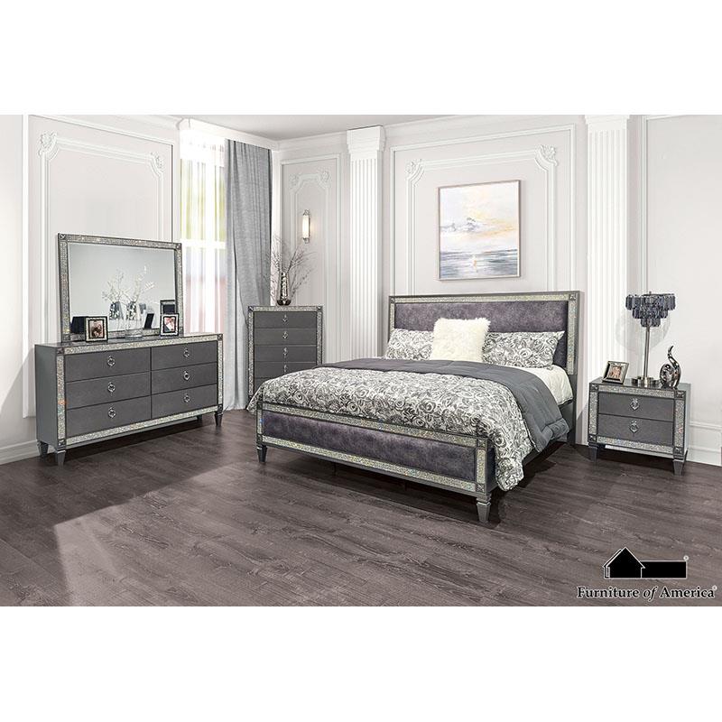 Lyanne Gray Queen Bedroom Set 4 Piece