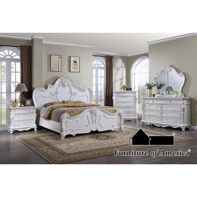 Roselli White Queen Bedroom Set 5 Piece