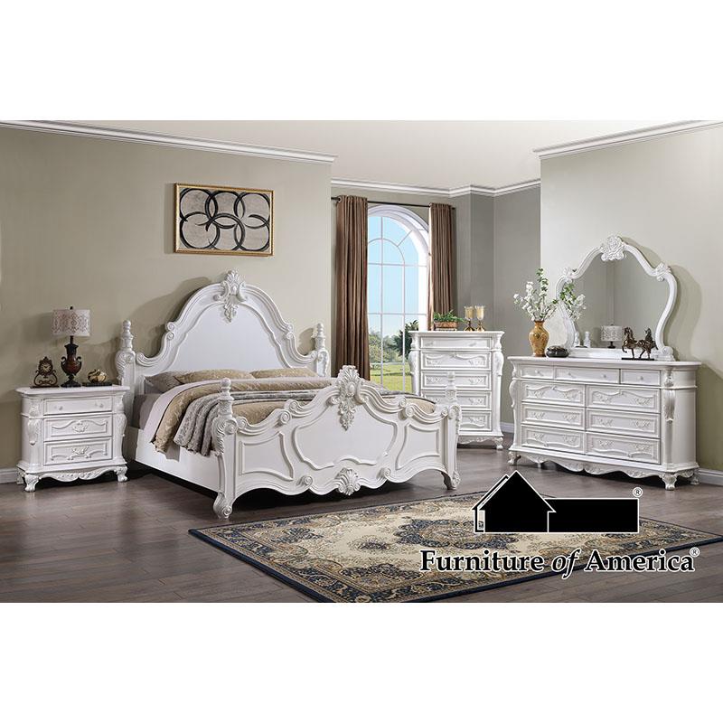 Francione White Queen Bedroom Set 5 Piece