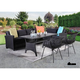 Kimara Black/Gray Patio Set