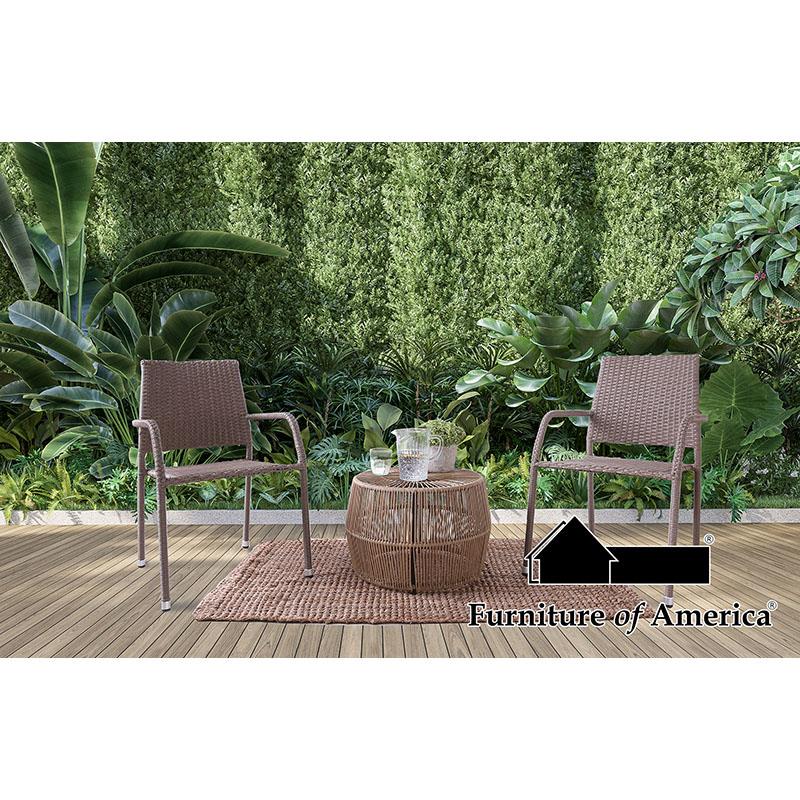 Zuberi Natural Patio Set 3 Piece