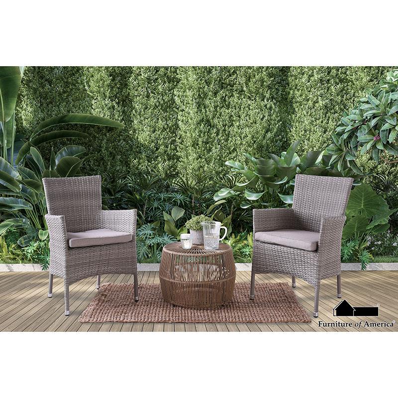 Zuberi Natural/Gray Patio Set 3 Piece