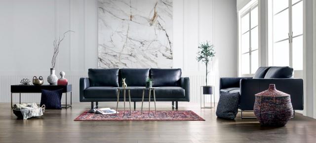 Mezzanotte Midnight Blue Upholstery Set