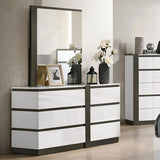 Birsfelden White/Metallic Gray Dresser