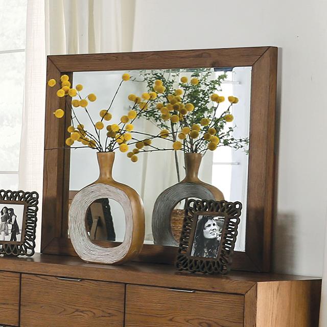 Leirvik Light Walnut Mirror