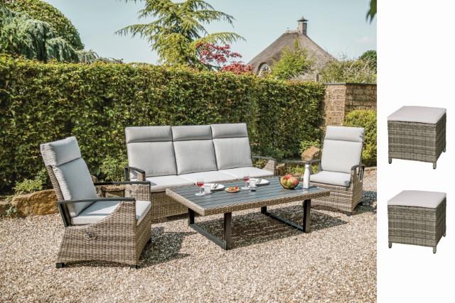 Antigua Gun Metal/Brown/Gray Patio Set