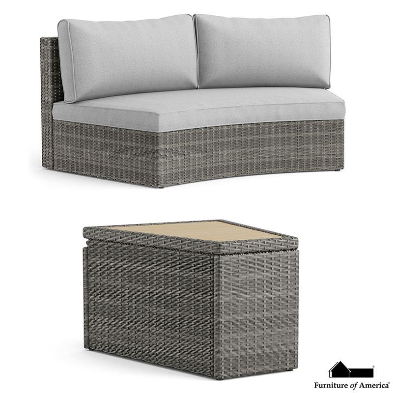 Barbuda Gray/Natural Patio Set