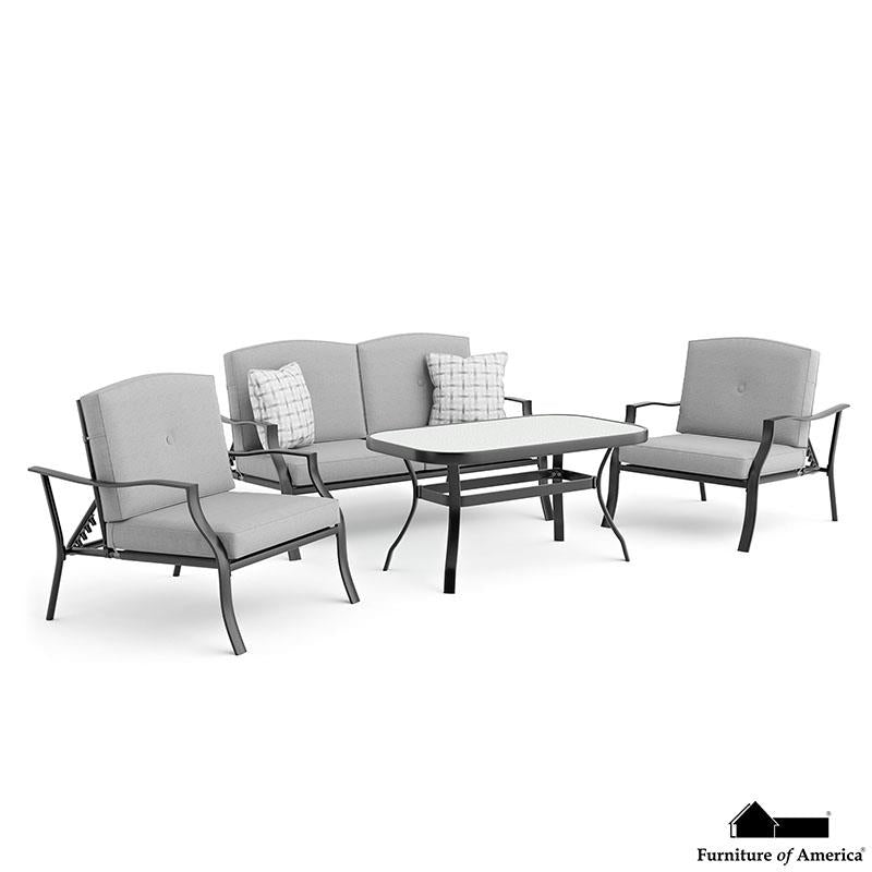 Palma Black/Gray Patio Set