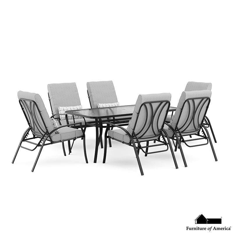 Palma Black/Gray Patio Set