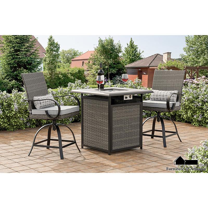 Arosa Black/Gray Patio Set