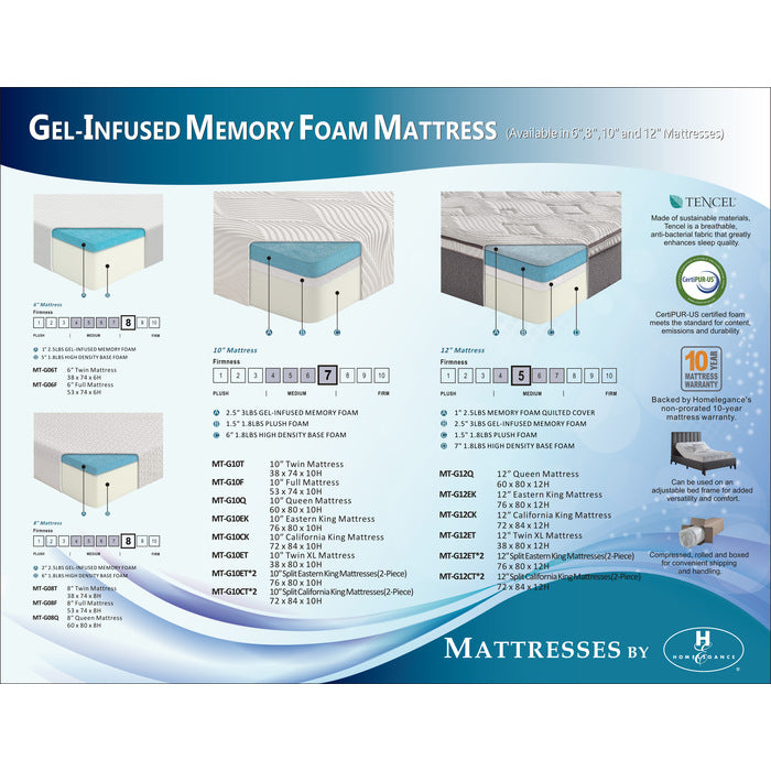 Altair 8" Queen Gel-Infused Memory Foam Mattress