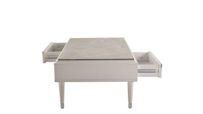 Gravita  Coffee Table (Grv.Mar) /Ivory Leg