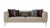 Gravita Love Seat (Deren Beige) /Ivory Legs