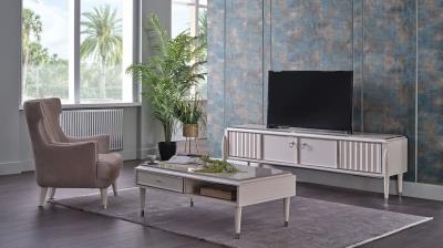 Gravita Tv Stand Ivory Leg