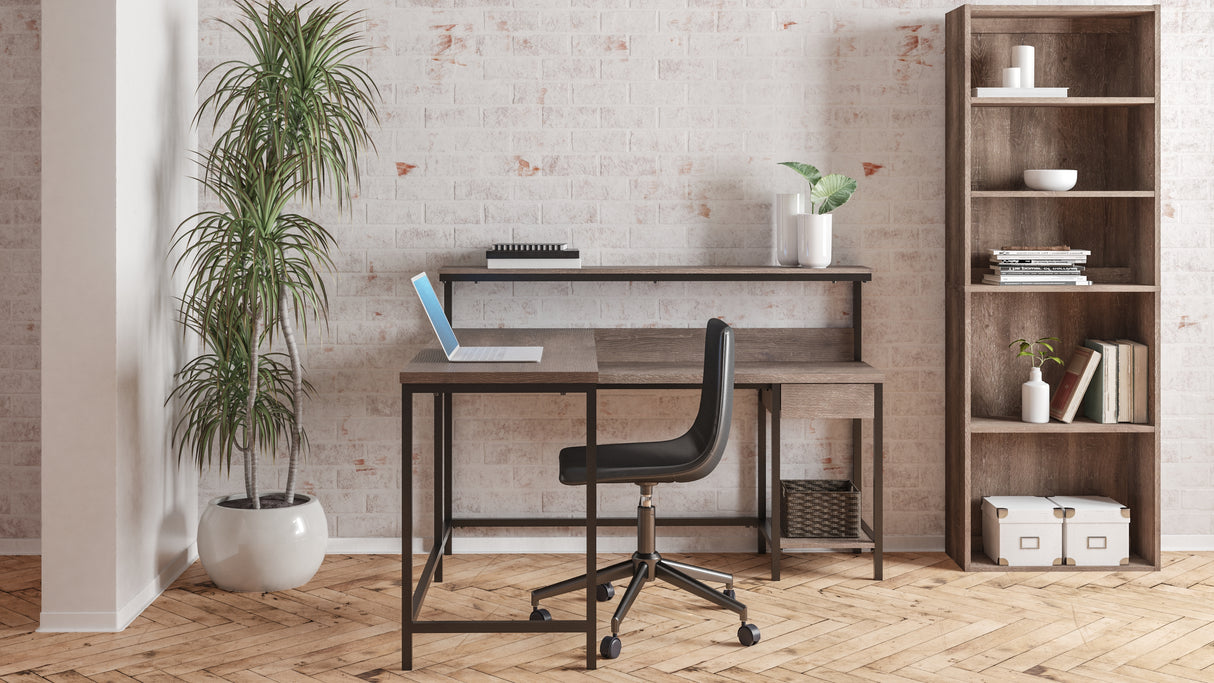 Arlenbry Gray Home Office L-Desk With Storage