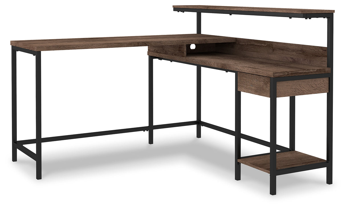 Arlenbry Gray Home Office L-Desk With Storage