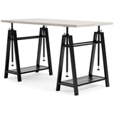 Bayflynn White/Black Home Office Desk