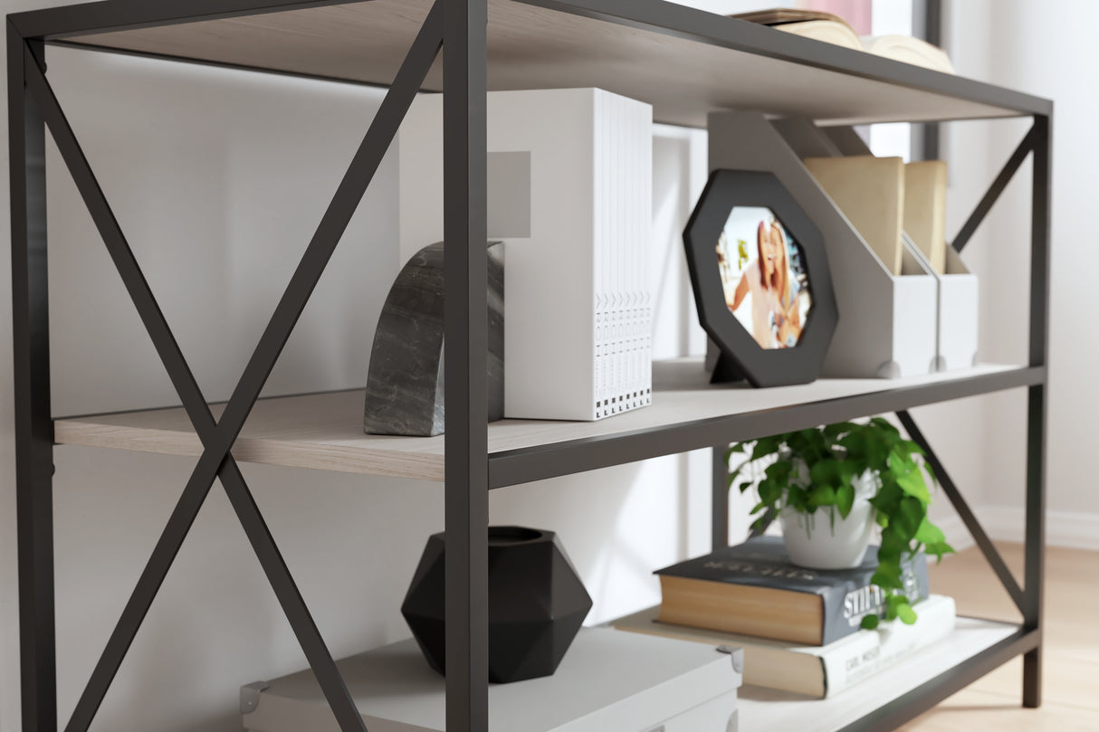 Bayflynn White/Black Bookcase