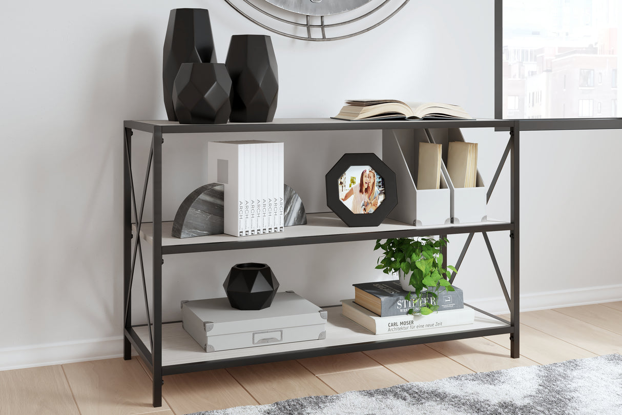 Bayflynn White/Black Bookcase