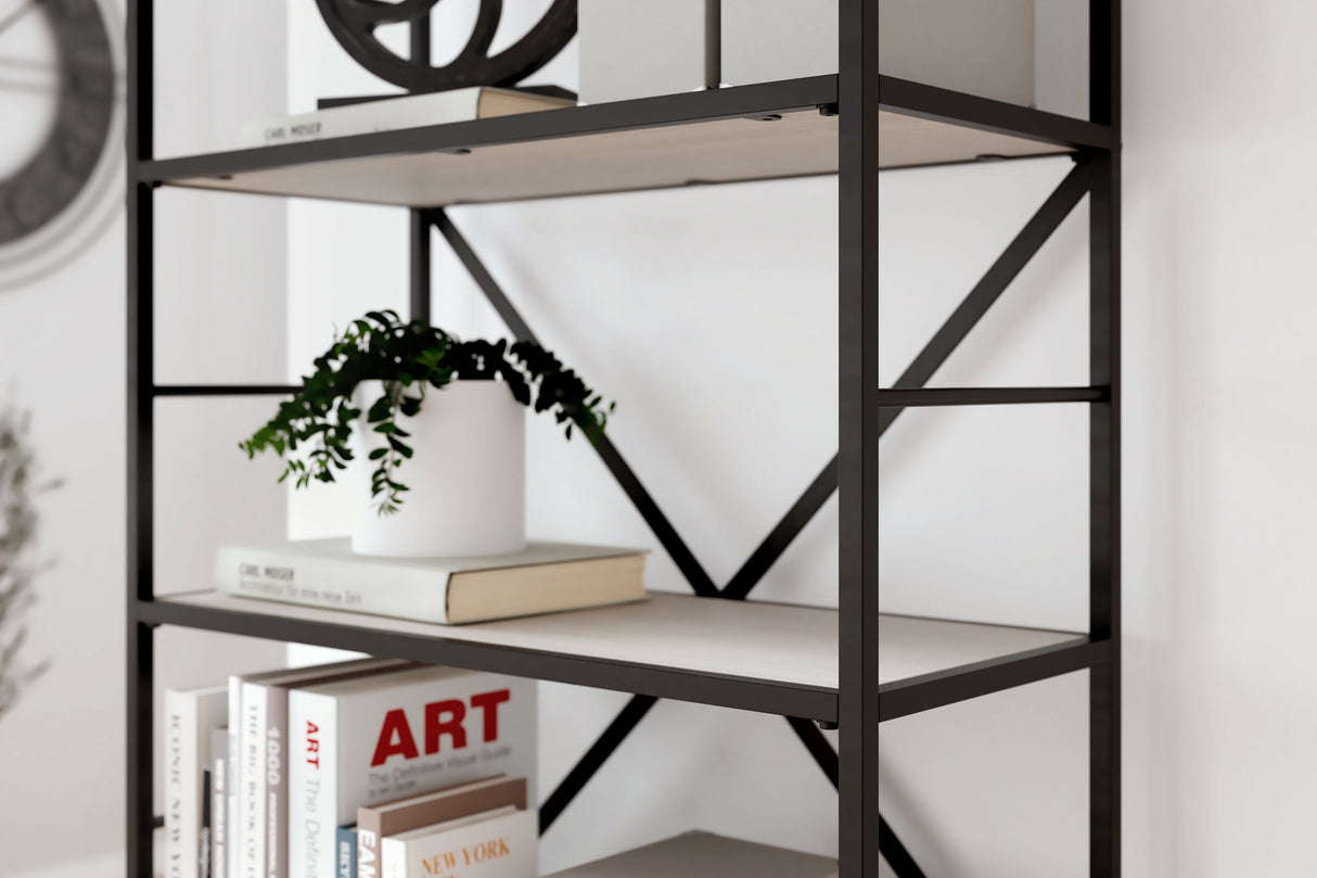 Bayflynn White/Black Bookcase