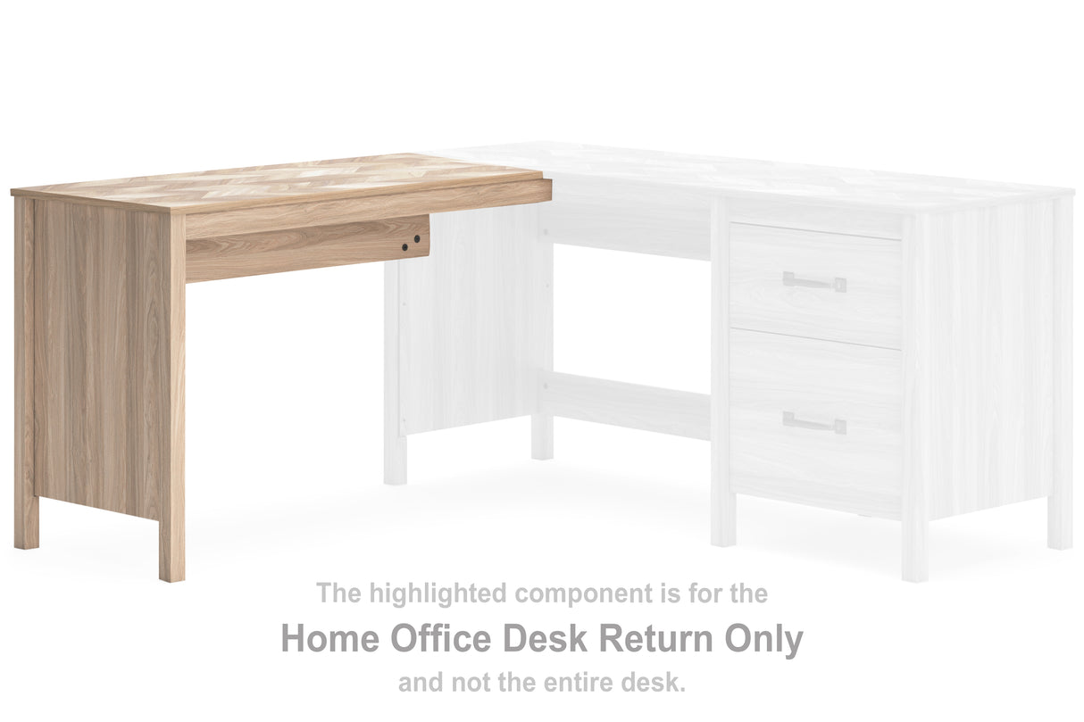 Battelle Tan Home Office Desk Return