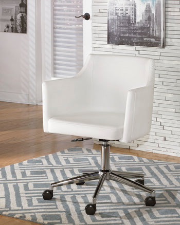 Baraga White Home Office Desk Chair