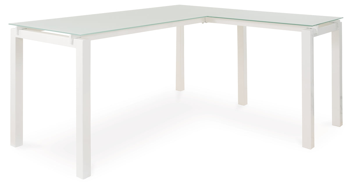 Baraga White Home Office L-Desk