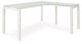 Baraga White Home Office L-Desk