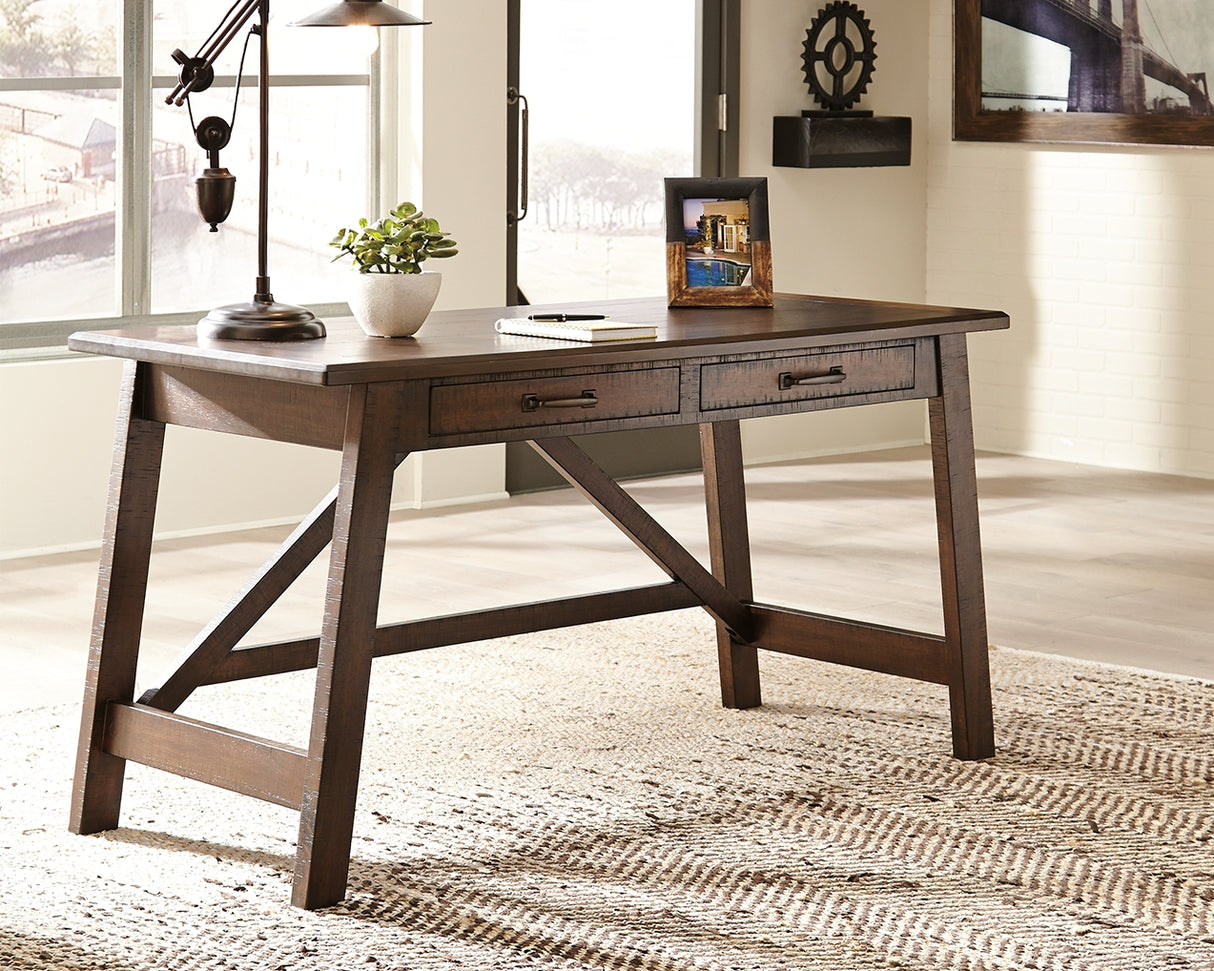 Baldridge Rustic Brown Home Office Desk